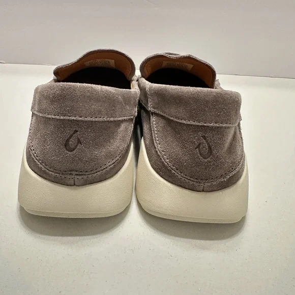 Men's Olukai KA'A Loafer Slip-on‎ Shoes Cooler Gray Suede NEW size 9